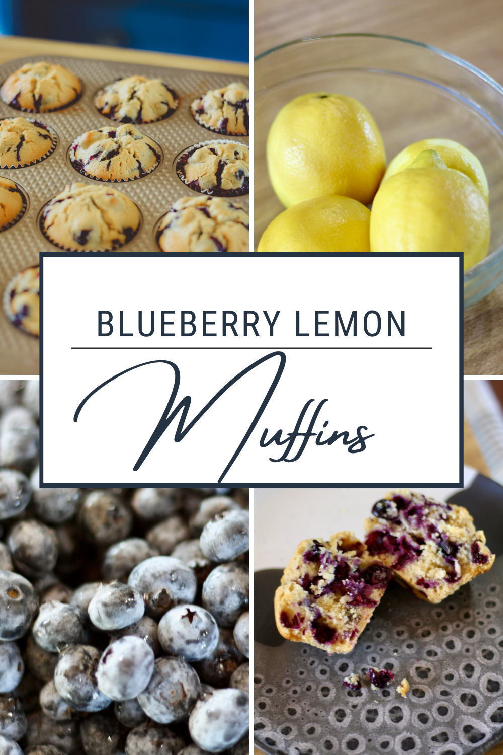 Blueberries, lemons and blueberry lemon muffins